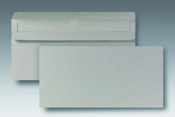 Briefumschläge DL grau ohne Fenster sk Recycling RC 1000 St. im Karton