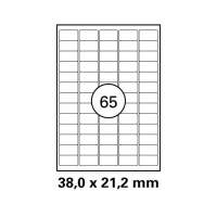 Etiketten 38,0x21,2mm auf DIN A4 Bogen Etiketten 38,0x21,2mm auf DIN A4 Bogen