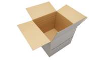 Doppelwellige Faltschachtel 520x520x450mm in weiß Doppelwellige Faltschachtel 520x520x450mm in weiß