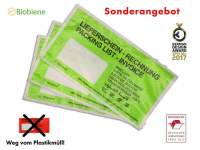 Grüne Lieferscheintaschen aus Papier DIN Lang (250 Stk.)