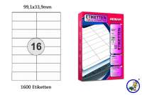 Papier-Etiketten 99,1x33,9mm DIN A4-günstig