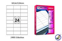 Papier-Etiketten 64,6x33,8mm DIN A4 Papier-Etiketten 64,6x33,8mm DIN A4