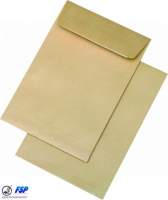 Braune Faltentaschen DIN B5 176x250mm ohne Fenster haftklebend Braune Faltentaschen DIN B5 176x250mm ohne Fenster haftklebend
