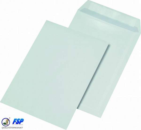Weiße DIN C4 Briefumschläge 229x324mm 100g/qm ohne Fenster sk (250 Stück)