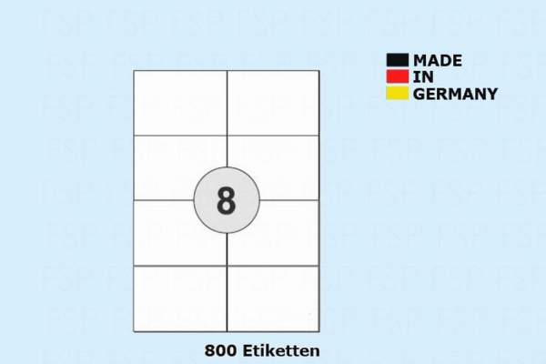 DIN A4 99,1x67,7mm Druckeretiketten Label weiß