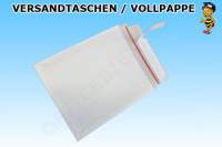 Versandtaschen aus Vollpappe 295x375mm weiss mit Selbstklebeverschluss Versandtaschen aus Vollpappe 295x375mm weiss mit Selbstklebeverschluss