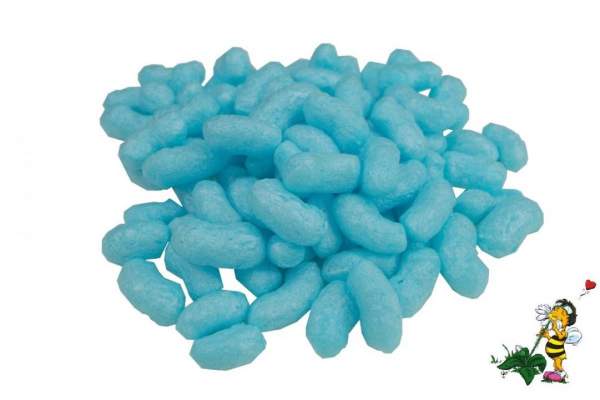 Bio Verpackungschips in Blau