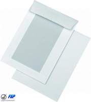 Weiße Papprückwandtaschen DIN C5 162x229mm ohne Fenster haftklebend Weiße Papprückwandtaschen DIN C5 162x229mm ohne Fenster haftklebend