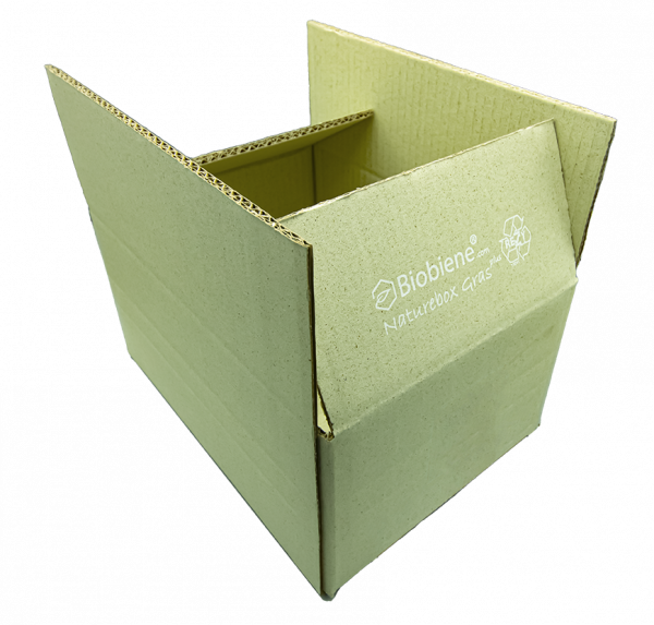 Wellpapp-Kartonagen Naturebox Gras Typ II - 305 x 215 x 130 mm nach Fefco 0201 zweiwellig