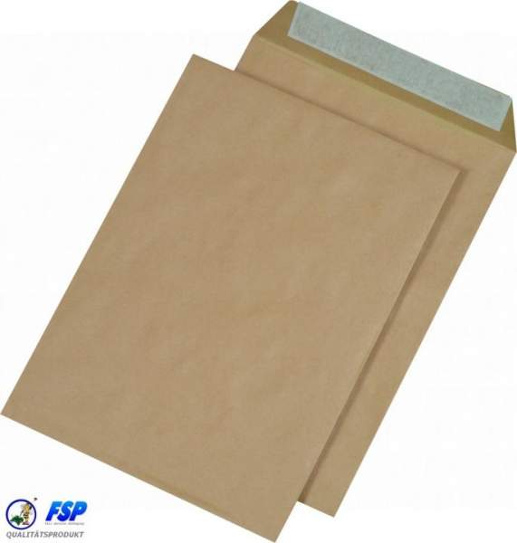 Braune DIN B4 250x353mm Versandtasche ohne Fenster (250 Stück)