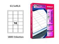 Papier-Etiketten 63,5x46,6mm DIN A4 Druckeretiketten Label Papier-Etiketten 63,5x46,6mm DIN A4 Druckeretiketten Label
