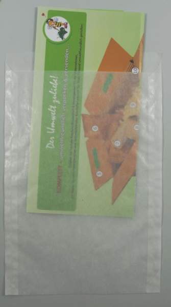 Papier-Flachbeutel transluzent 162x230+20mm